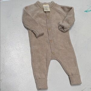 First Impressions Cozy Knit Button-Up Kids One Piece 0-3 up to 12 lb
